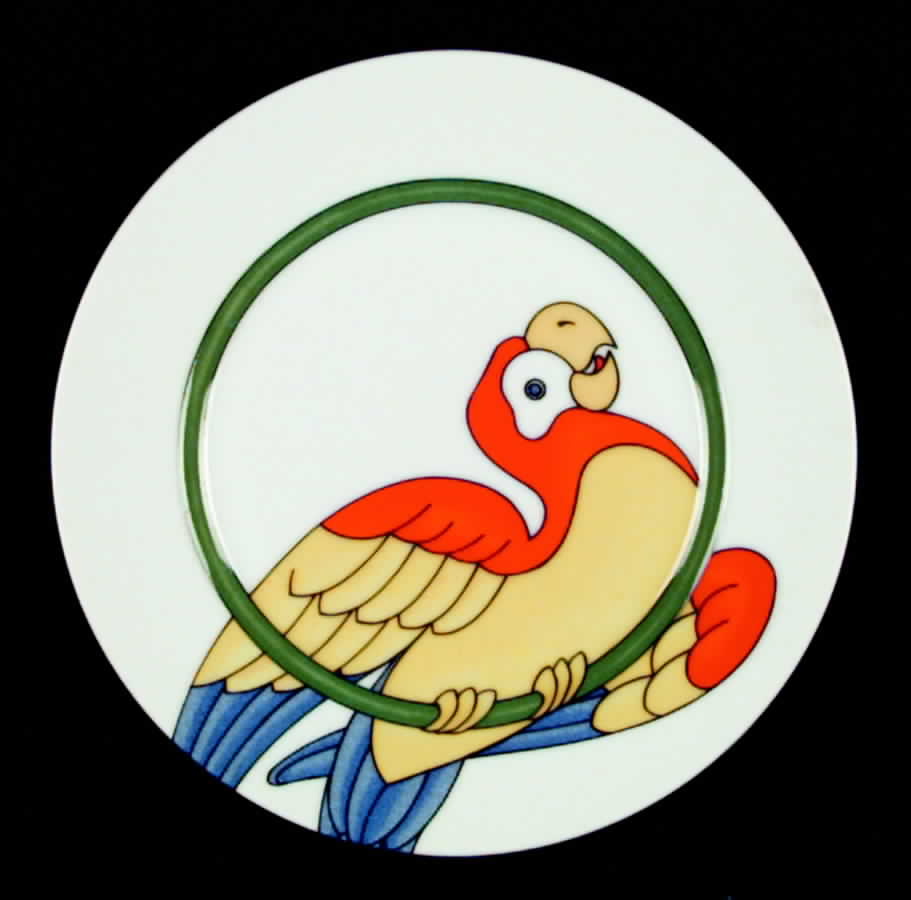 Parrot In Ring Salad Plate by Fitz and Floyd-1