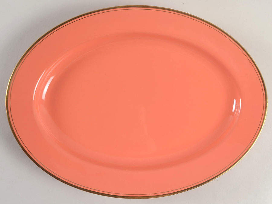 Pavillon Apricot 14" Oval Serving Platter by Fitz & Floyd-1