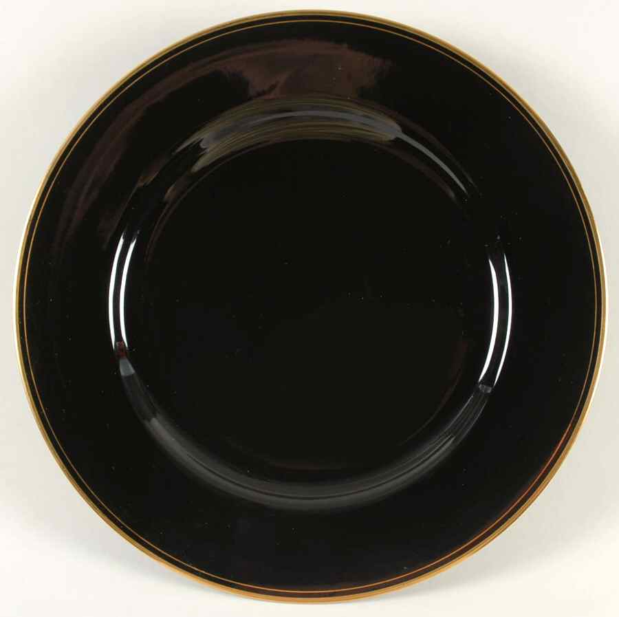 Pavillon Black Service Plate (Charger) by Fitz & Floyd-1