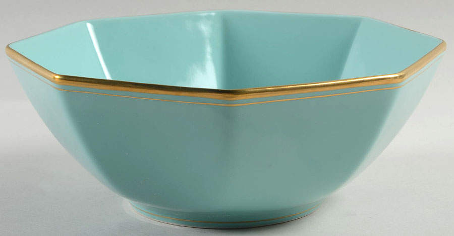 Pavillon Turquoise 8" Octagonal Vegetable Bowl by Fitz & Floyd-1