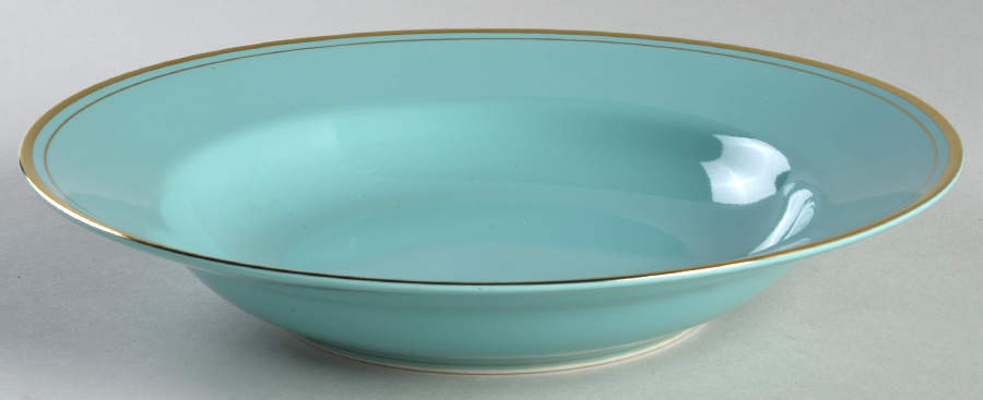 Pavillon Turquoise Large Rim Soup Bowl by Fitz and Floyd-1