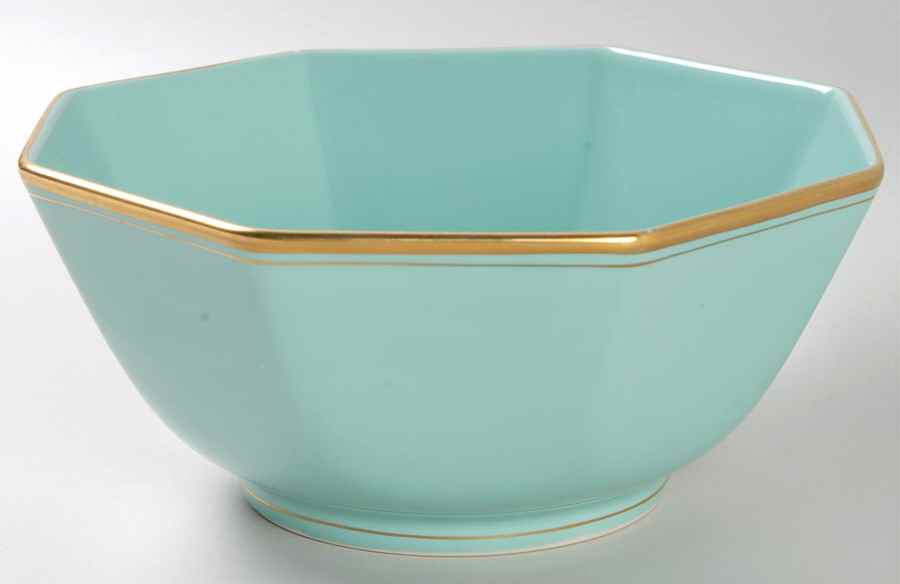 Pavillon Turquoise 7" Octagonal Vegetable Bowl by Fitz & Floyd-1