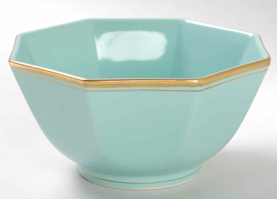 Pavillon Turquoise 5" Octagonal Vegetable Bowl by Fitz & Floyd-1