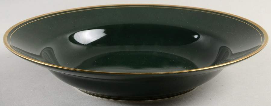 Pavillon Hunter Green Large Rim Soup Bowl by Fitz & Floyd-1