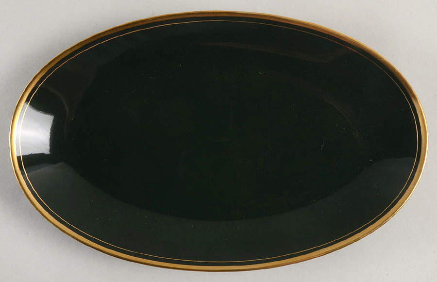 Pavillon Hunter Green Relish/Gravy Underplate by Fitz & Floyd-1