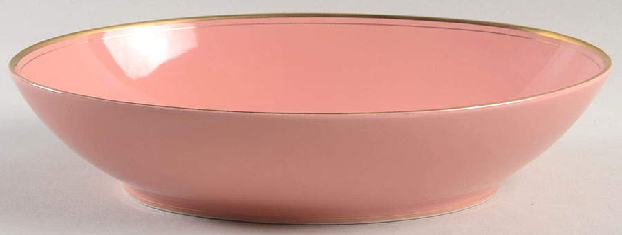 Pavillon Peach Coral 10" Oval Vegetable Bowl by Fitz & Floyd-1
