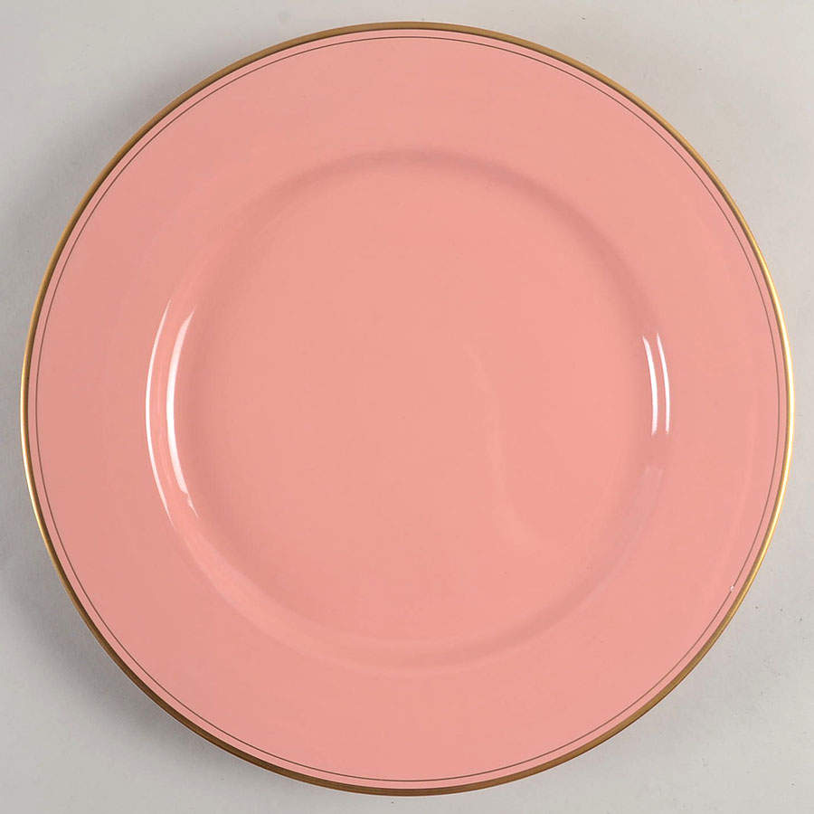 Pavillon Peach Coral Service Plate (Charger) by Fitz & Floyd-1