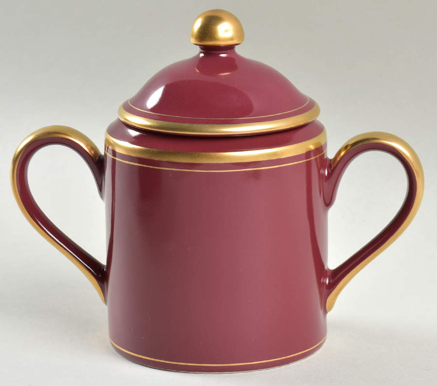 Pavillon Plum Sugar Bowl & Lid by Fitz & Floyd-1