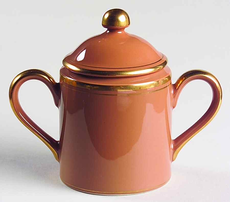 Pavillon Sandalwood Sugar Bowl & Lid by Fitz and Floyd-1