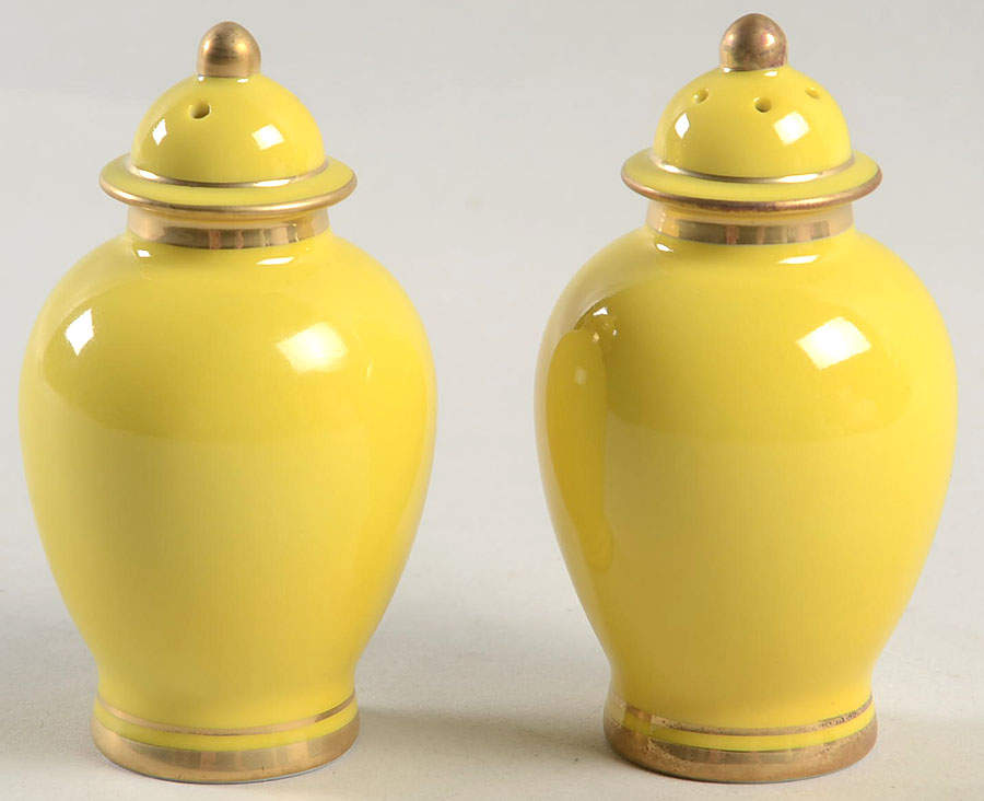 Pavillon Yellow Salt & Pepper Set by Fitz & Floyd-1