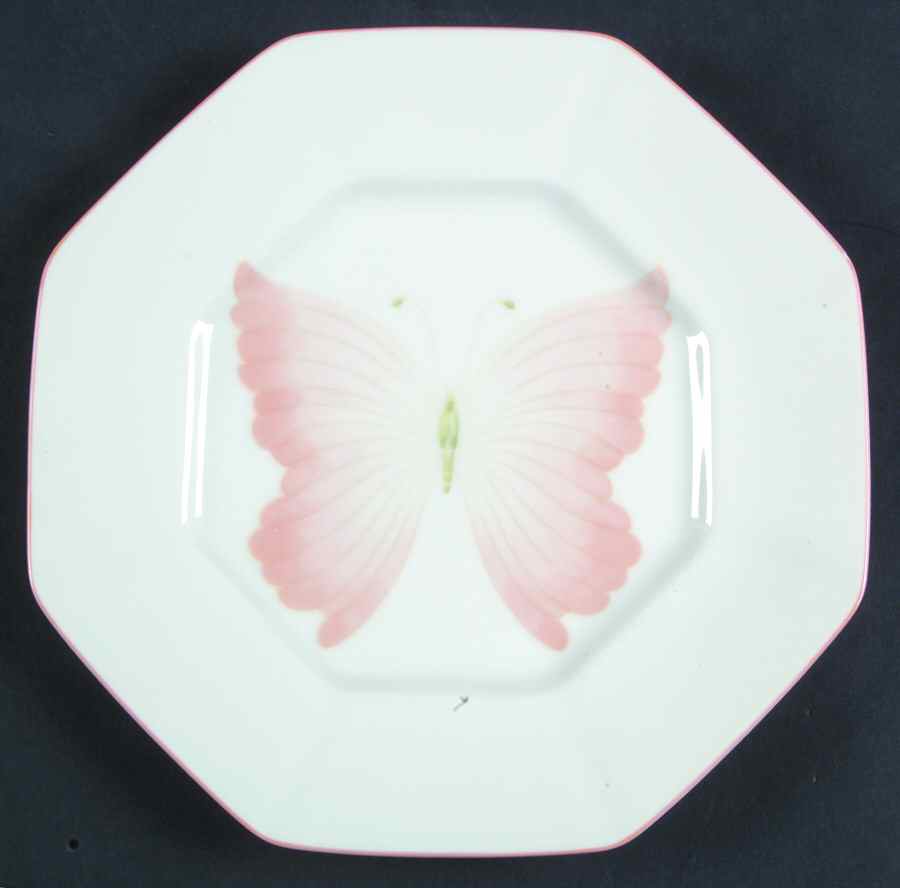 Peach Butterfly Salad Plate by Fitz & Floyd-1