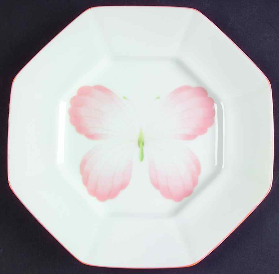 Peach Butterfly Salad Plate by Fitz & Floyd-1