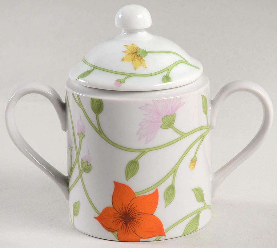 Petite Fleur Sugar Bowl & Lid by Fitz & Floyd-1