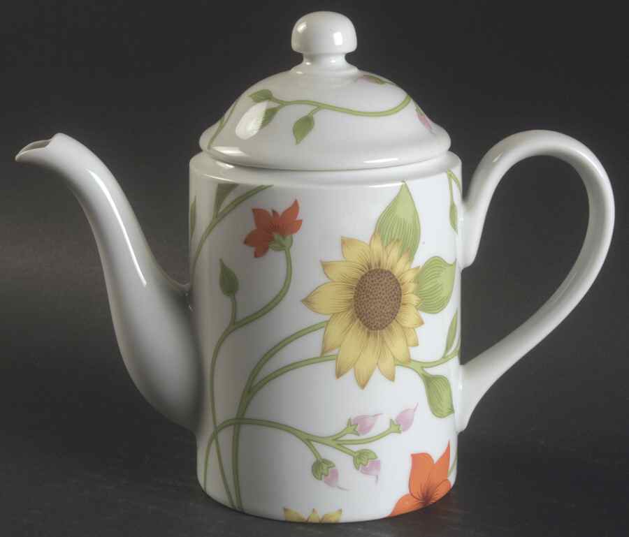 Petite Fleur Mini Coffee Pot & Lid by Fitz & Floyd-1