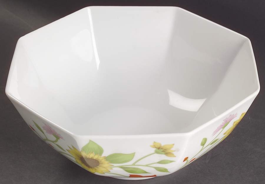Petite Fleur 8" Octagonal Vegetable Bowl by Fitz & Floyd-1