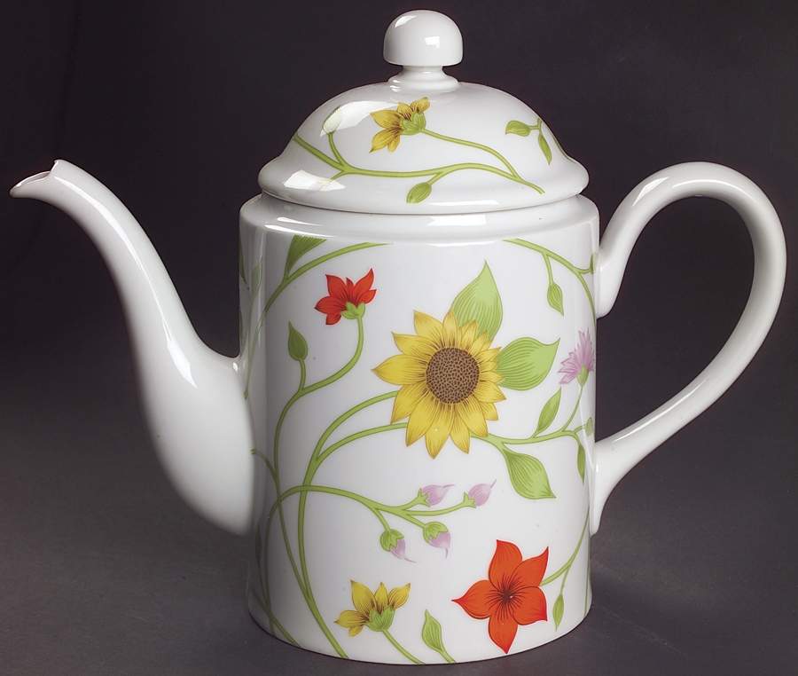 Petite Fleur Coffee Pot & Lid by Fitz & Floyd-1