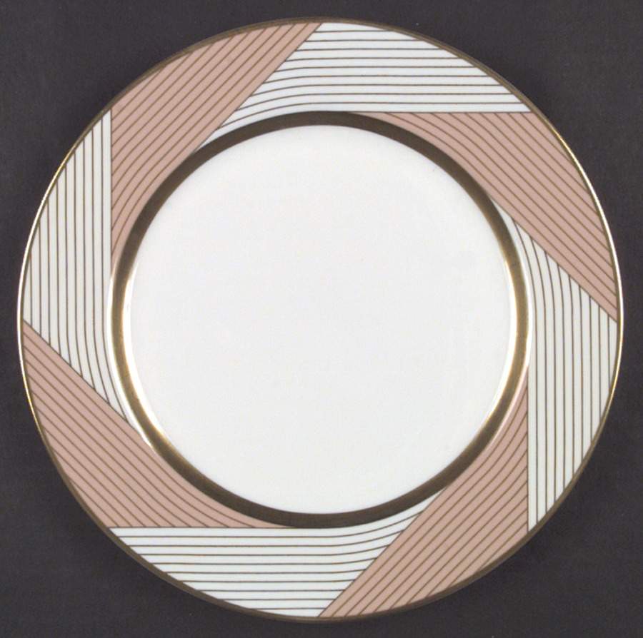 Peach Facette Dinner Plate by Fitz & Floyd-1