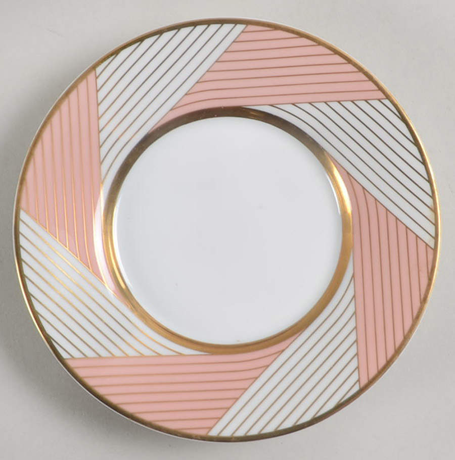 Peach Facette Saucer by Fitz & Floyd-1