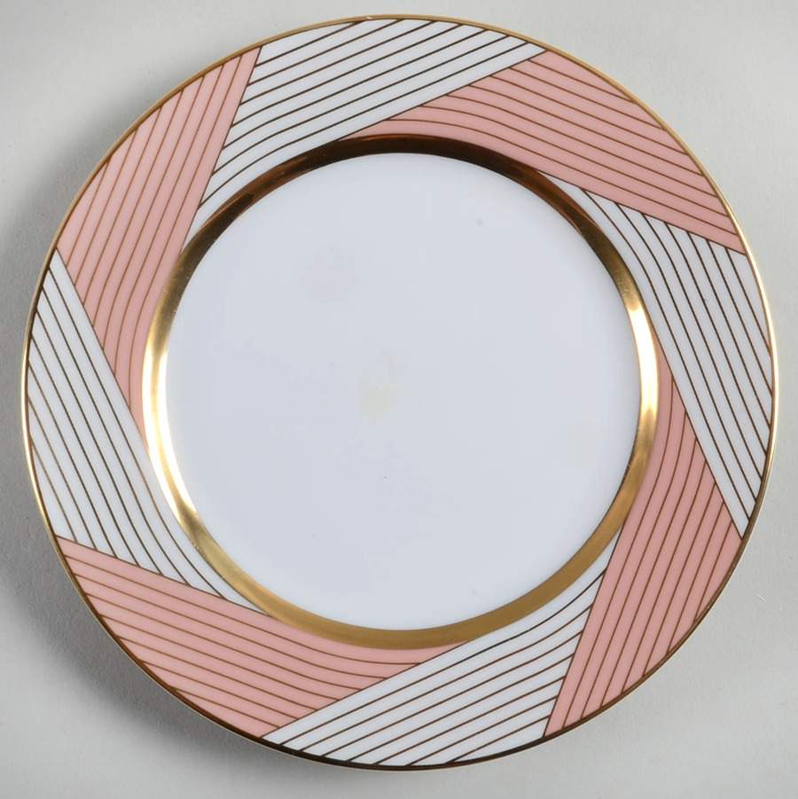 Peach Facette Bread & Butter Plate by Fitz & Floyd-1