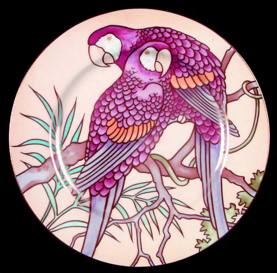 Perroquets Salad Plate by Fitz & Floyd-1