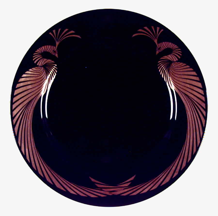 Phoenix d'Or (Gold on Black) Salad Plate by Fitz & Floyd-1