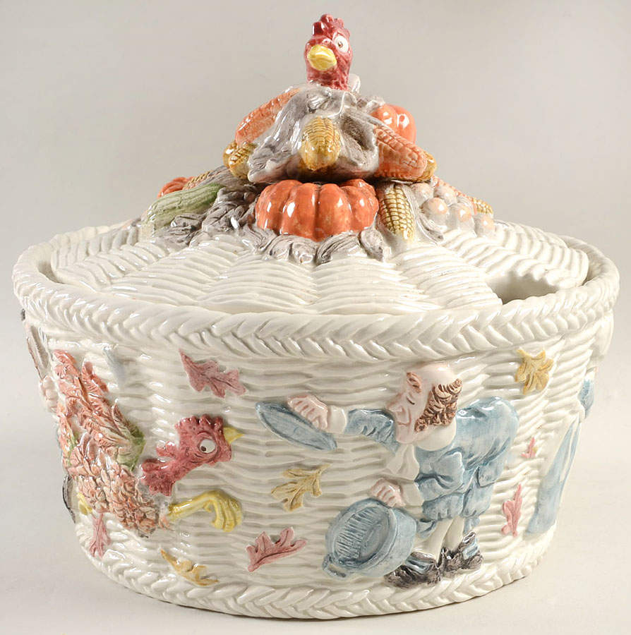 Pilgrims Progress Tureen &  Lid by Fitz & Floyd-1