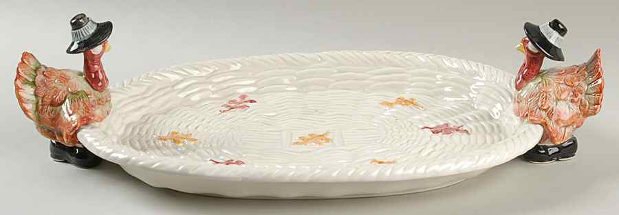 Pilgrims Progress 14" Oval Serving Platter by Fitz & Floyd-1
