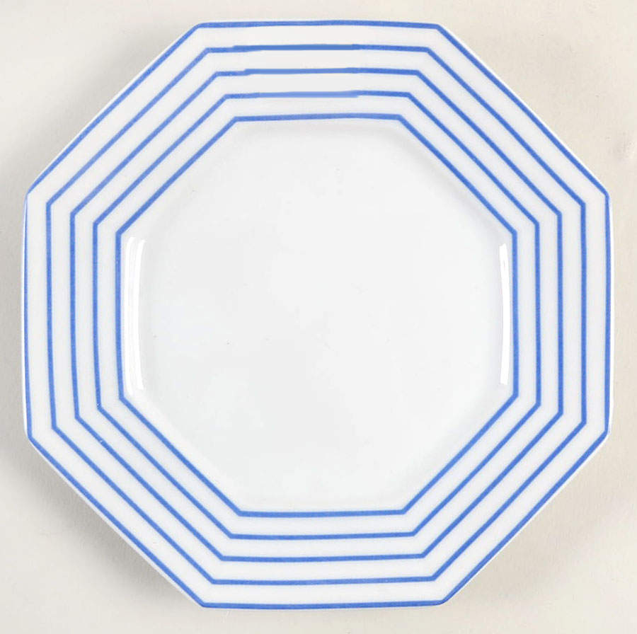 Pin Stripe Blue Bread & Butter Plate by Fitz & Floyd-1