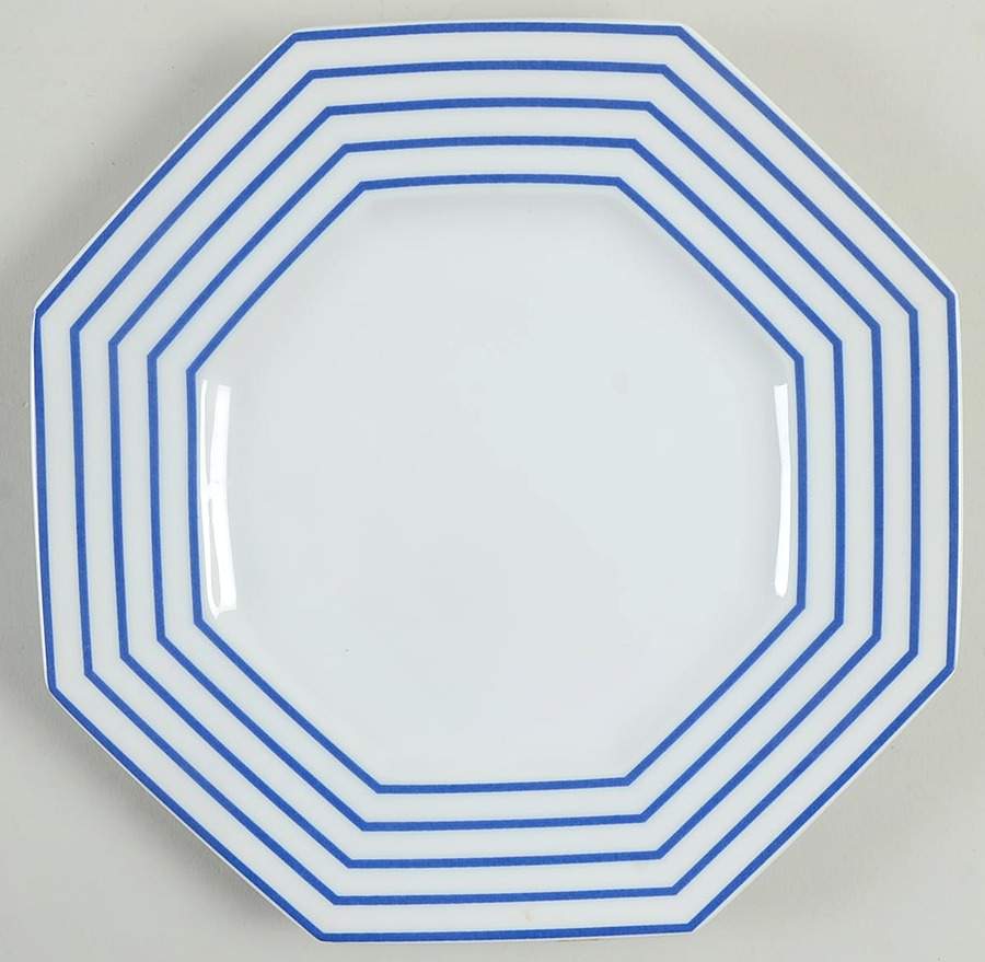 Pin Stripe Blue Salad Plate by Fitz & Floyd-1