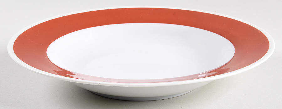 Pin Stripe Terra Cotta Rim Soup Bowl by Fitz & Floyd-1
