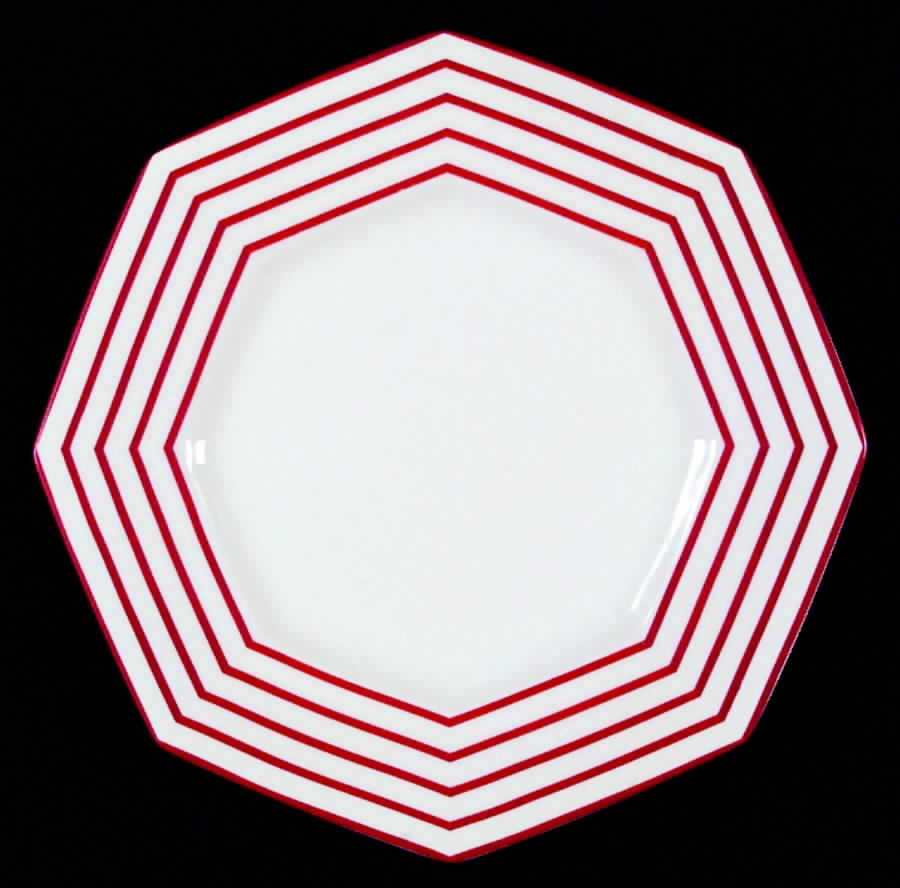 Pin Stripe Terra Cotta Salad Plate by Fitz & Floyd-1