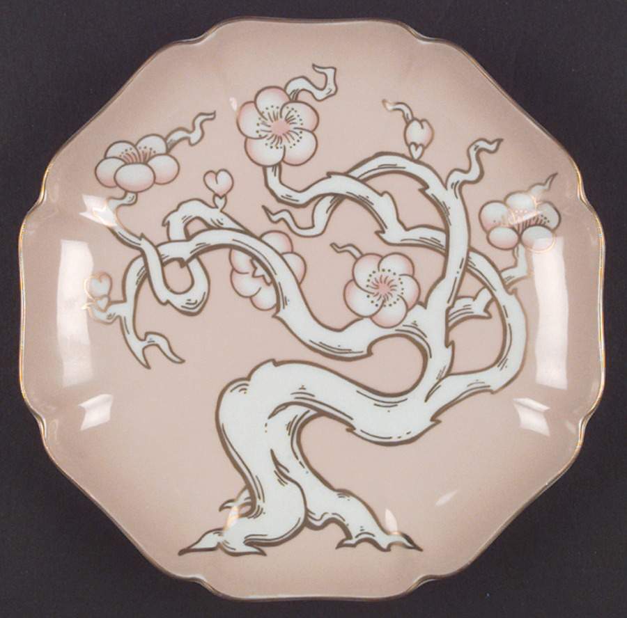 Plum Blossom (Buff Background) Salad Plate by Fitz & Floyd-1