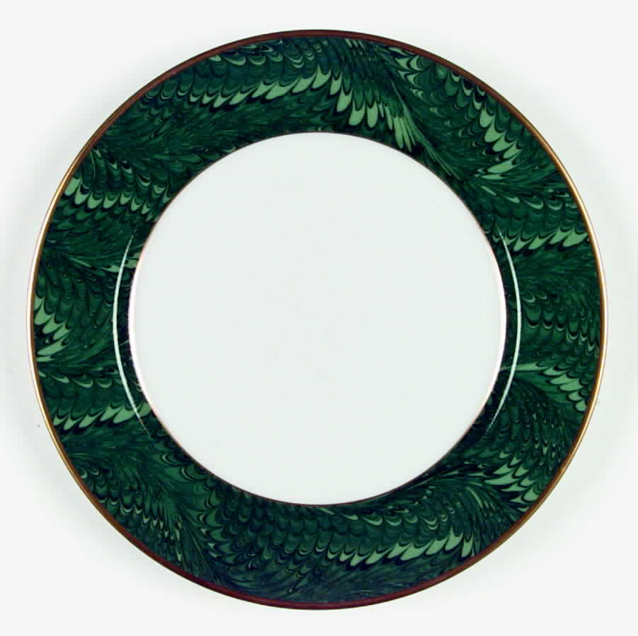 Plume d'Or Teal Green Dinner Plate by Fitz & Floyd-1