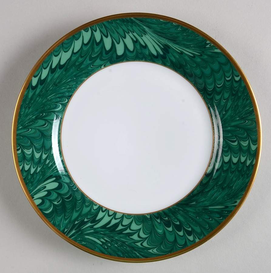 Plume d'Or Teal Green Bread & Butter Plate by Fitz & Floyd-1