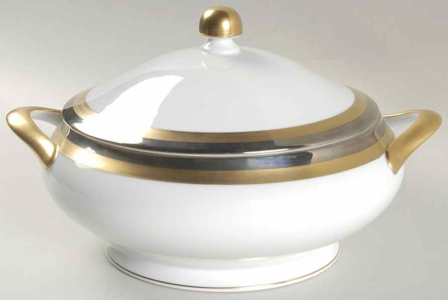 Platine D'Or (Round) Round Covered Vegetable by Fitz & Floyd-1