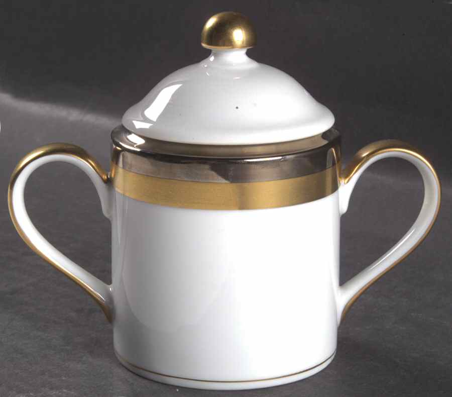 Platine D'Or (Round) Sugar Bowl & Lid by Fitz & Floyd-1