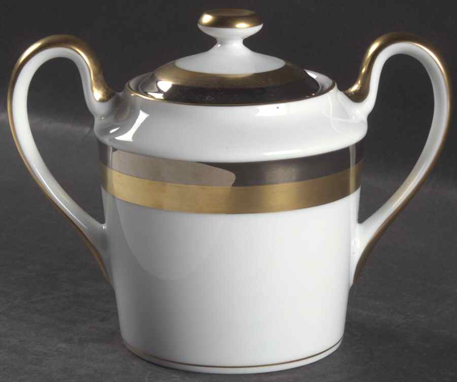 Platine D'Or (Round) Sugar Bowl & Lid by Fitz & Floyd-1