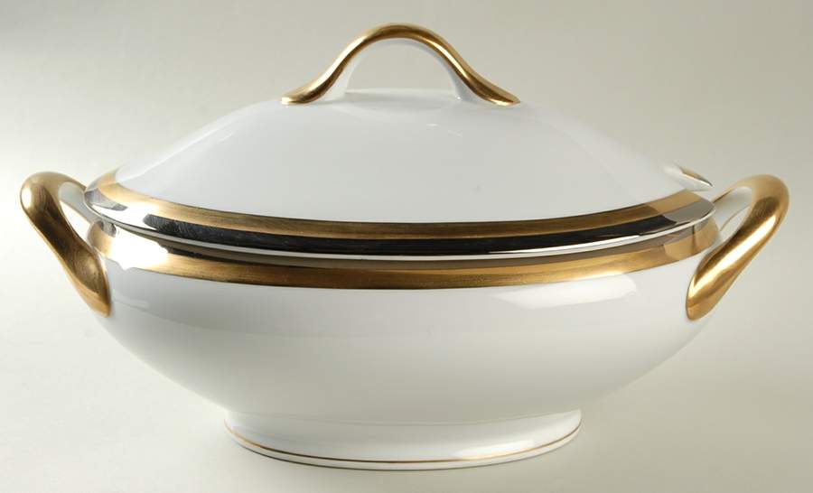 Platine D'Or (Round) Tureen &  Lid by Fitz & Floyd-1