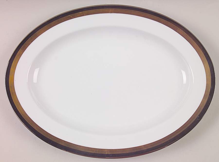 Platine D'Or (Round) 14" Oval Serving Platter by Fitz & Floyd-1