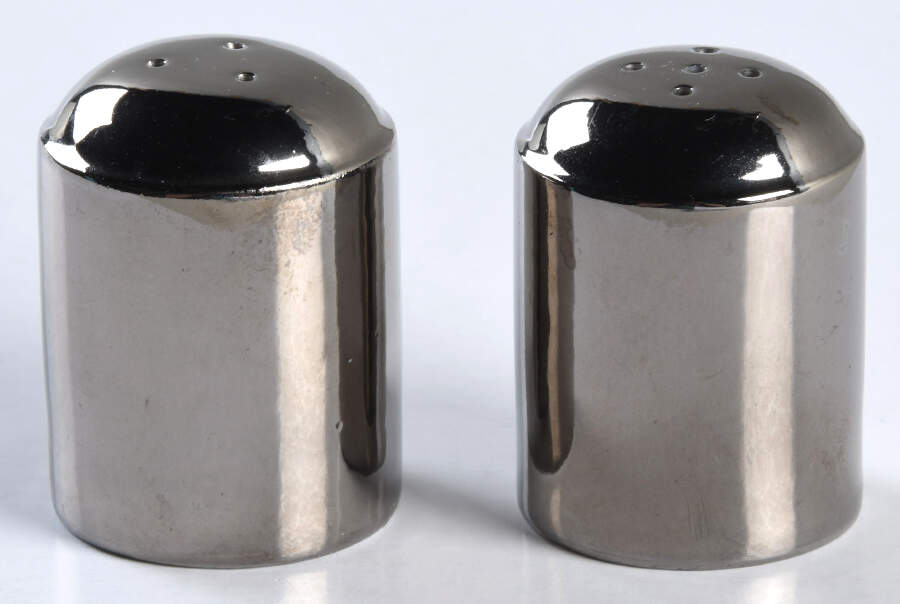Platinum Rondelet Salt & Pepper Set by Fitz & Floyd-1