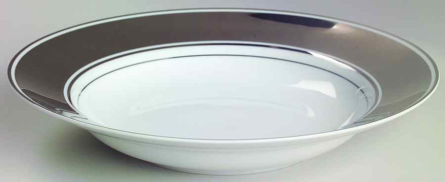 Platinum Rondelet Large Rim Soup Bowl by Fitz & Floyd-1