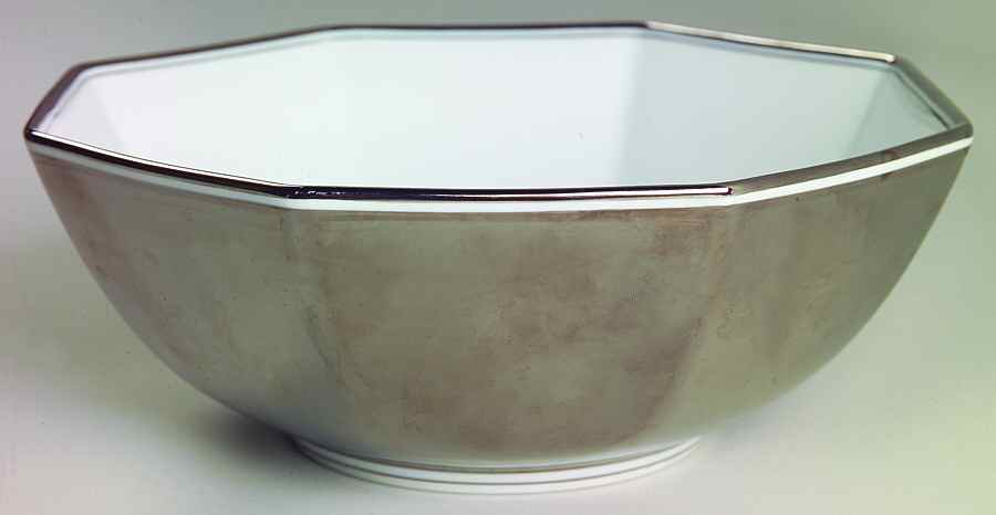 Platinum Rondelet 9" Octagonal Vegetable Bowl by Fitz & Floyd-1