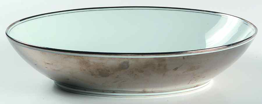 Platinum Rondelet 10" Oval Vegetable Bowl by Fitz & Floyd-1