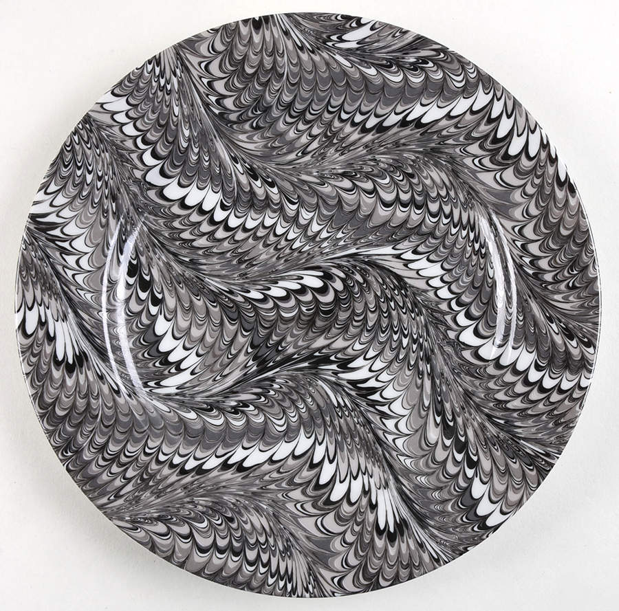 Plume Black Luncheon Plate by Fitz & Floyd-1
