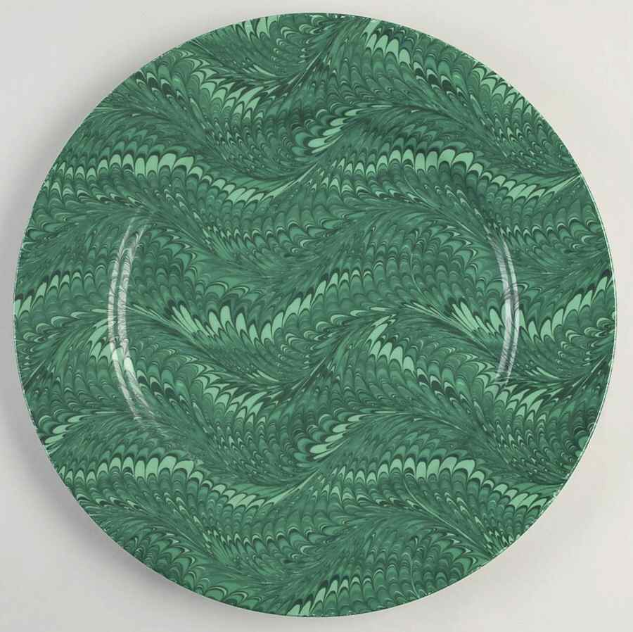 Plume Green Service Plate (Charger) by Fitz & Floyd-1