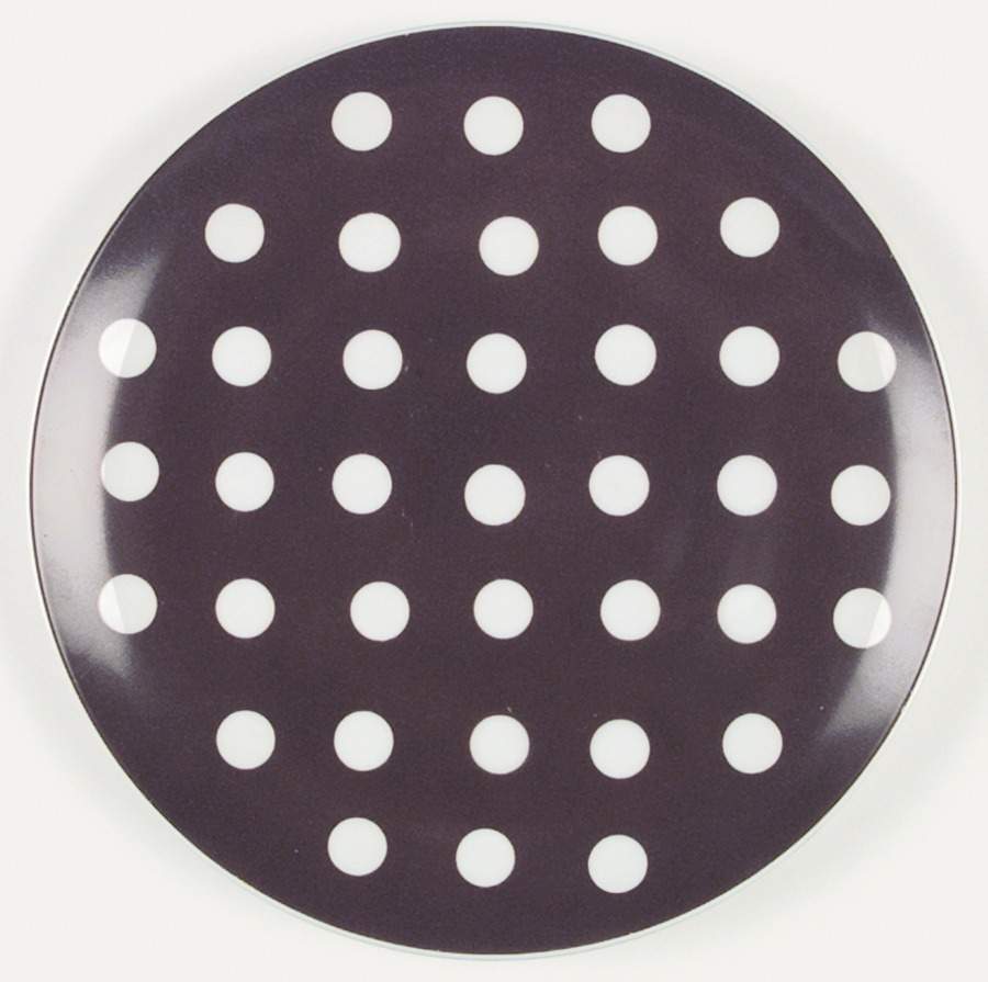 Polka Dots (White Dots on Brown) Dinner Plate by Fitz & Floyd-1