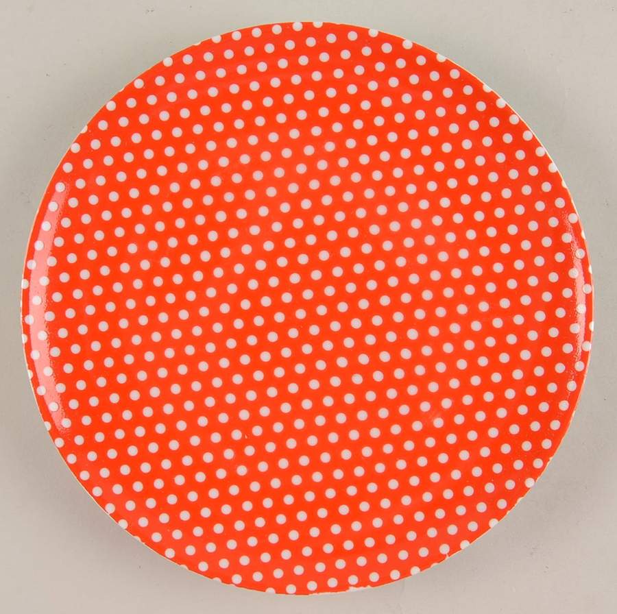 Red Dotted Swiss (Red with Small White Dots) Salad Plate by Fitz & Floyd-1