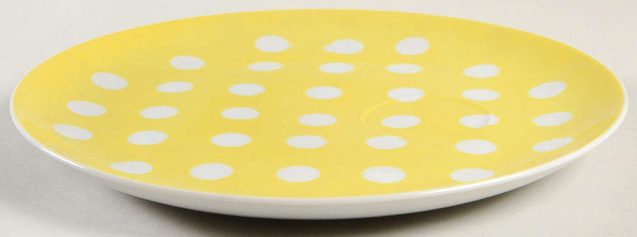 Polka Dots (White Dots on Yellow) Snack Plate by Fitz & Floyd-1