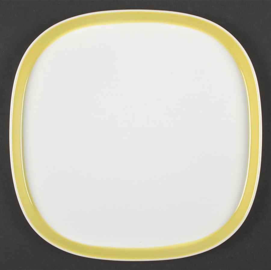 Polka Dots (White Dots on Yellow) 11" Square Tray by Fitz & Floyd-1