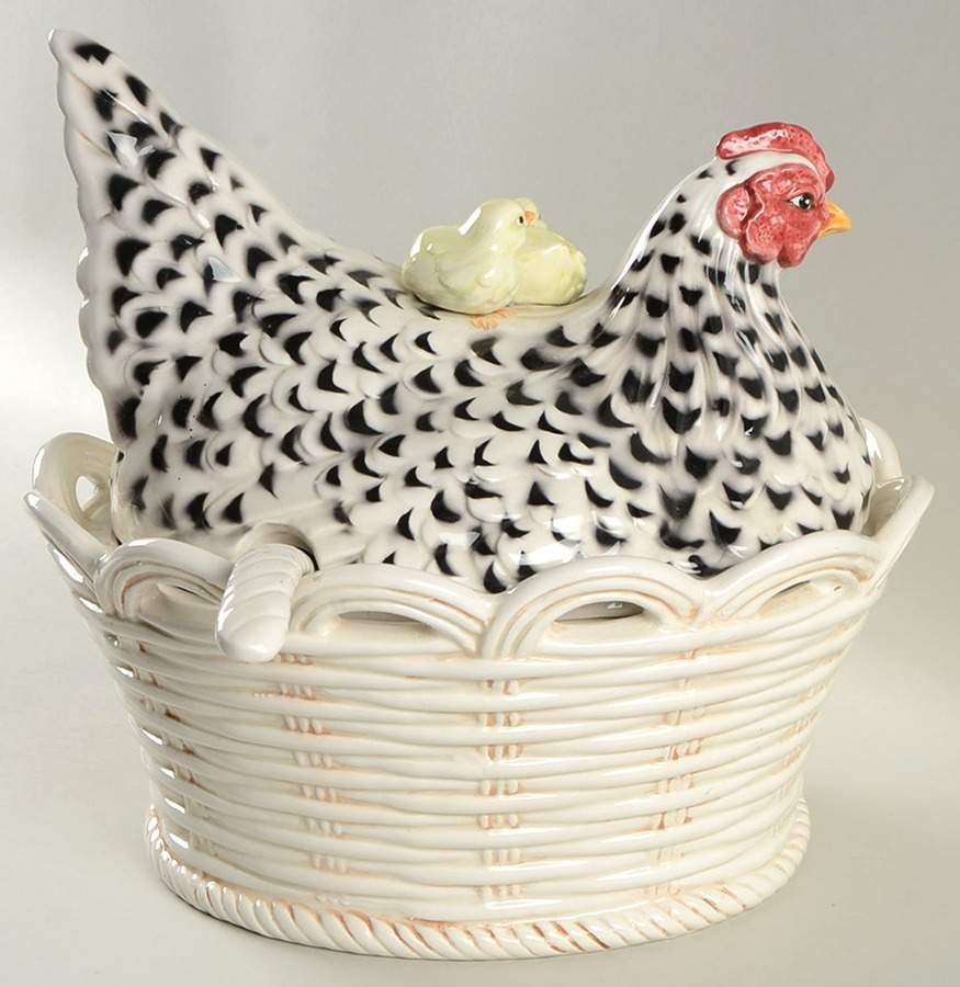 Poulet Tureen & Lid W/Ladle by Fitz and Floyd-1